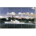thumbnail image 1 of Ceramic Tile Mural-James Bard Ships Tile Mural Modern Remodel. 30" w x 18" h using (15) 6 x 6 ceramic tiles, 1 of 3