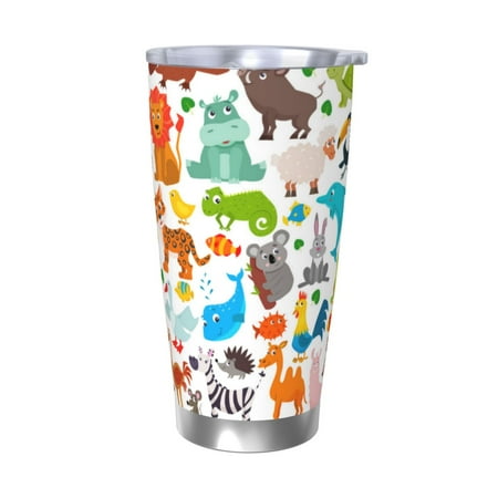 

Tideii Animals for 20OZ Car Cup Stainless Steel Cold and Hot Cup with Lid Suitable for Outdoor and Home Unisex-Without Straw