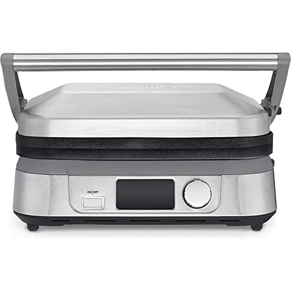 Cuisinart GR-5BP1 Electric Griddler FIVE, Enjoy 5-in-1 Functions, LCD Display, Wide Temperature Range and Sear Function, Stainless Steel