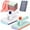White+green, variant on Handheld Snap Grip Mini Mop Use Any Cloth - Convenient Cloth Changing Mini Mop for Home Use with Easy Tap Handle
