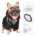 thumbnail image 3 of Fotbe Vintage Wolf Warrior Sudadera con Estampado para Perros Pequeños – Suéter con Capucha para Mascotas, Tela Suave de Forro Polar con Bolsillo-Small, 3 of 7