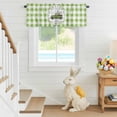 thumbnail image 6 of Valance Curtains for Kitchen Windows Easter Green Truck with Gnomes on Wood Plank Rod Pocket Valance Buffalo Plaid Short Window Curtain Topper for Bedroom Living Room Bathroom 54x18in,1&nbsp;Panel, 6 of 9