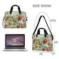 thumbnail image 3 of FORMRS 16" Laptop Bag Carrying Sleeve Case with Handle Travel Shoulder Briefcase, Green Floral Tomatoes, 3 of 8