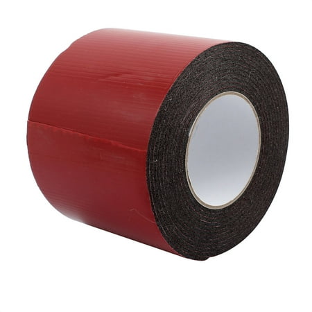 5M 120mm x 3mm Dual-side Adhesive Shockproof Sponge Foam Tape Red Black