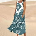 thumbnail image 2 of Enjoytime Womens Plus Size Summer Maxi Long Dresses Sleeveless Round Neck Sun Dress Loose Flowy Boho Floral Beach Dress, 2 of 5