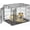 Black, variant on Enhanced iCrate Dog Crate with Leak-Proof Pan & Secure Doors for Small Dogs