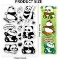 thumbnail image 2 of 1sheet Cute Panda Silicone Clear Stamps Panda Stamp for DIY Scrapbooking oto Album Decorative Cards Making Stamps for Holiday Card Making Album Crafts 1sheet, 2 of 9