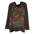 thumbnail image 1 of Sudadera extragrande de lana de manga larga con cuello redondo y estampado retro para mujer Fridja  fhghd870, 1 of 4