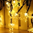 thumbnail image 5 of Morttic Solar Christmas Lights Snowflake 40ft 100 LED 8 Modes Fairy String Lights for Outdoor Garden Holiday Party Patio Yard Christmas Decorations, Warm White, 5 of 9