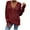Red-Sweaters, variant on AGWOLF Women's V Neck Sweater Trendy Crisscross Wrap Ruched Pullover Loose Fit Ribbed Knit Tops
