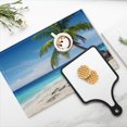 thumbnail image 4 of BaHomeck placemats Set of 4 Beautiful Tropical Beach With White Sand Cotton Linen rectangle Placemats for Kitchen Dining Table Indoor,Outdoor,18*12inch, 4 of 4