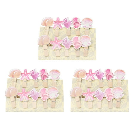 

Hemoton Photo Wooden Clips Ocean Shell Party World Mini Cartoon Clothespins Sea Theme Decor Decoration Pegs