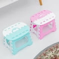 thumbnail image 3 of Home Kids Children Plastic Folding Step Stool Portable Folding Chair Small Bench Stool, 3 of 5