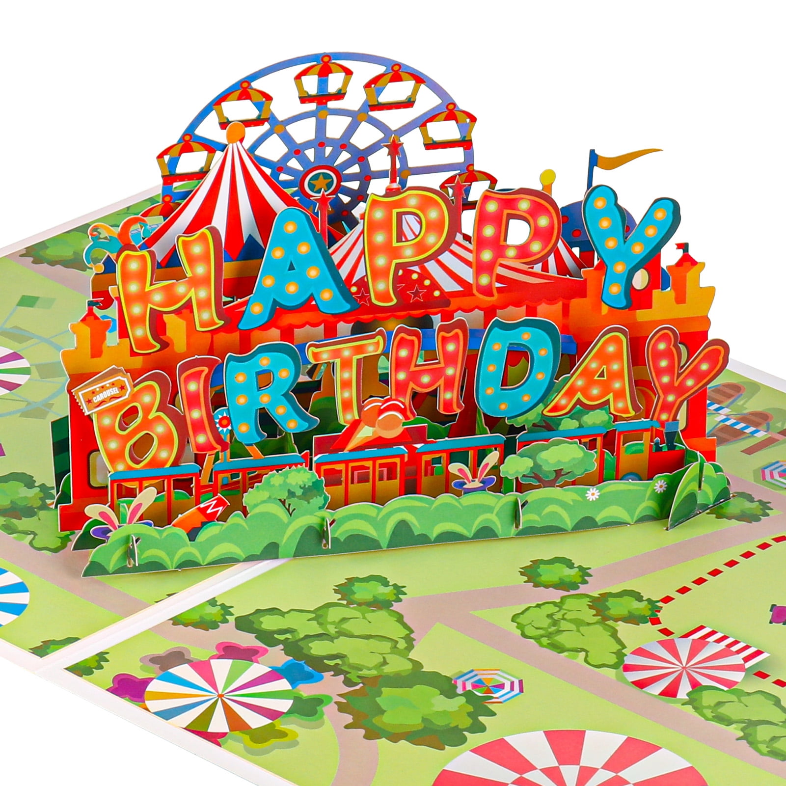 Springcorner Pop Up Carnival Birthday Card, 3D Fairground Popup Greeting  Cards Birthday Gift Card With Envelope For Children, Family, Women, Men -  Walmart.com