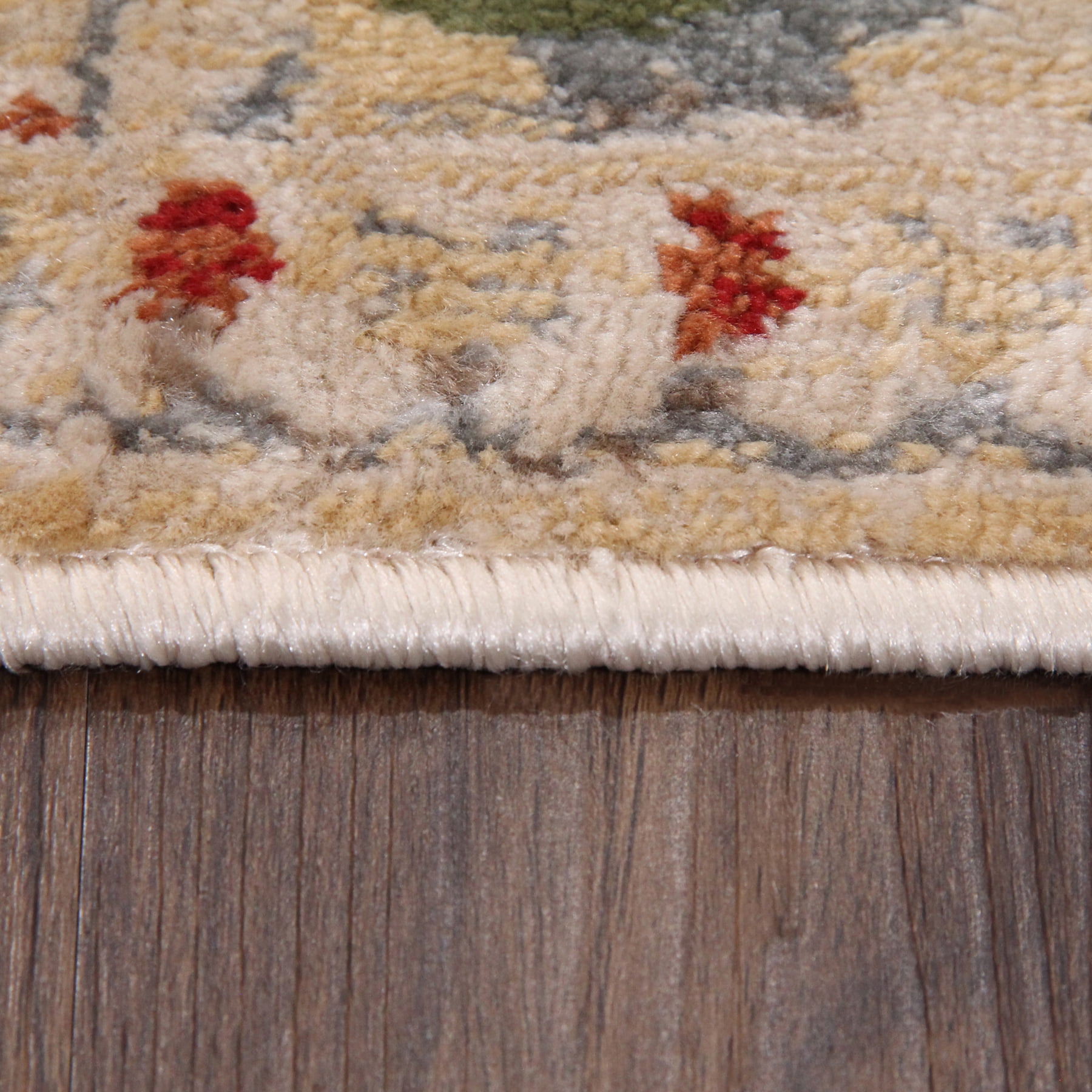 Superior Durian Traditional Indoor Floral Area Rug Ivory Area Rug, 8' x 10'
