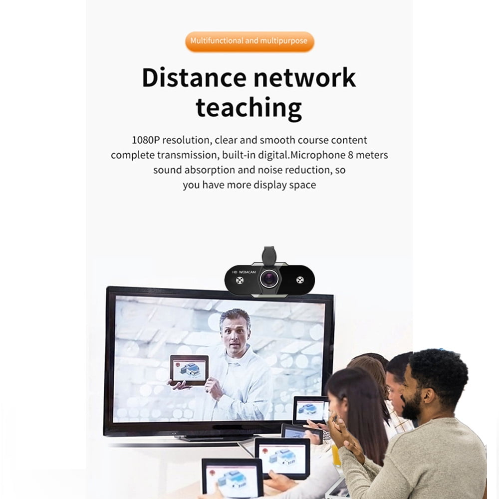 YouYeap Webcam with Microphone, 1080P HD Streaming Web Camera for Desktop Computer, PC USB Camera 110-Degree with Privacy Cover Mic for Video