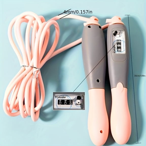 Adjustable Mechanical Jump Rope with Counter, Durable Fitness Equipment for Beginners, One-Button Reset, Portable Jump Rope for Adults & Kids