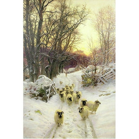 Trademark Fine Art "The Sun had Closed a Winter's Day" Canvas Art by Joseph Farquharson