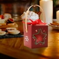 thumbnail image 5 of Dongrere Red and Green Christmas Gift Box - Portable Paper Candy Packaging Box for Holidays, Birthdays & Events, 3.94x3.35x3.35 Inches, 5 of 6