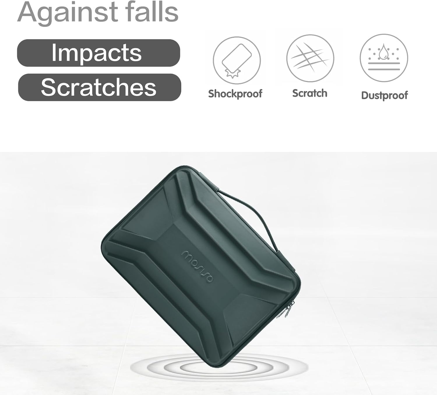MOSISO Laptop Hard Shell Case for Men Women, 13-14 inch Waterproof Shockproof Computer Bag for Laptop with Handle
