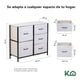 thumbnail image 5 of Cómoda Cajonera con 5 Cajones de Tela KingsHouse Estructura de Acero 80x30x70 cm blanco, 5 of 8