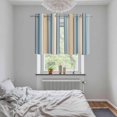thumbnail image 5 of Blue Brown Beige Kitchen Curtains Small Short 39 Inch Length, Boho Farmhouse Abstract Stripes Art Grommet Top Bedroom Living Room Curtains, Light Filtering Cafe Curtain Drapes 2 Panels Set 55''x39'', 5 of 9