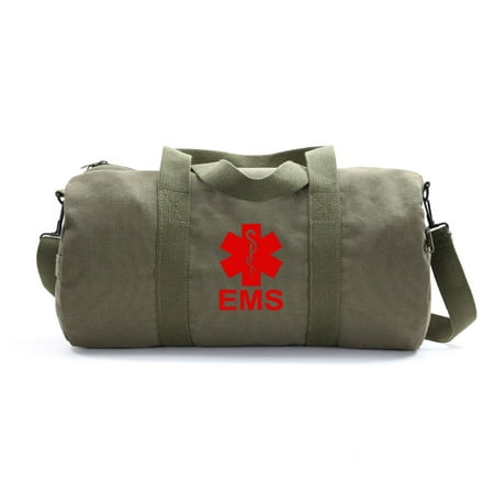 EMS Emergency Medical Services Army Sport Heavyweight Canvas Duffel