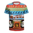 thumbnail image 4 of (15 estilos) Ropa unisex Nueva moda Navidad Impresión digital Adolescente Camiseta de manga corta Hombres/Mujeres Casual Tallas grandes Top, 4 of 4
