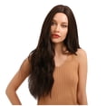 thumbnail image 3 of Fiudx Peluca de Cabello Largo, Rizado y Ondulado, de Fibra Sintética Marrón, con Diseño Elegante para Cosplay, Fiestas Temáticas y Conciertos. Tamaño Ajustable, para Uso Diario, 66 Cm de Largo. Peluc, 3 of 6
