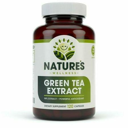 Nature's Wellness Green Tea 98% Extract Supplement, 120 (Best Way To Take Green Tea Extract)