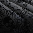 thumbnail image 5 of Flymme Skull Comforter Set Queen Size Black,3 Pieces Gothic Skull Damask Bedding Sets for Teens Men Bedroom Decor All Season, 5 of 7