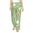 thumbnail image 2 of Goofa Cute Frog2 Printed Soft Pajama Pants for Women, Wide Leg Comfy Casual Lounge Yoga Pants-XX-Large, 2 of 9