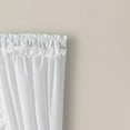 thumbnail image 2 of Ellis Home Classic Narrow Ruffle 2-Piece White Color Rod Pocket Curtain Panel, 80" X 30", 2 of 2