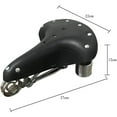 thumbnail image 4 of UNISTRENGH Black Vintage Bike Saddle Leather Seat for Bicycle Cushion with 4 Springs, 4 of 13