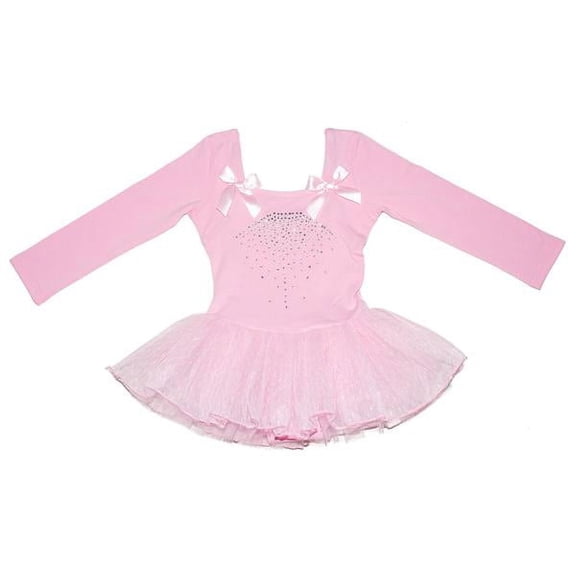 Wenchoice Pink Rhinestone Bow-Front Skirted Leotard - Toddler & Girls S(1-2Y)