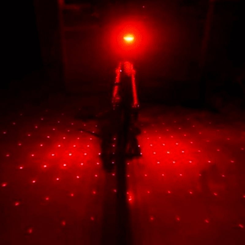 Bright 5 Led Feu Arrière De Vélo Usb Multifonction Avertissement