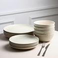 thumbnail image 5 of Stone Lain Dua 4-Piece Dinner Plate Set Stoneware, White, 5 of 7