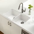 thumbnail image 7 of Houzer Ptu-3200-C Platus 32-3/16" Undermount Double Basin Fireclay Kitchen Sink - Off, 7 of 7