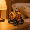 thumbnail image 4 of Izexuh Pumpkin Carriage Resin Figurine, Halloween Table Decor, 3D Vintage Hand Painted Ornament with Intricate Vine Details for Mantel Shelf Party and Halloween Scene Display, 4 of 8