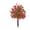 I002- Rose Red, variant on Green Artificial Flowers, Orange Outdoor Stake Decor, Front Porch Patio Yard Garden Decoration