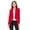 Red, variant on Women's Elegant Solid Stretch Open Front Long Sleeve Blazer Jacket Red 2XL