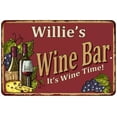 thumbnail image 1 of Willie's Red Wine Bar Sign 8 x 12 High Gloss Metal 208120054266, 1 of 1