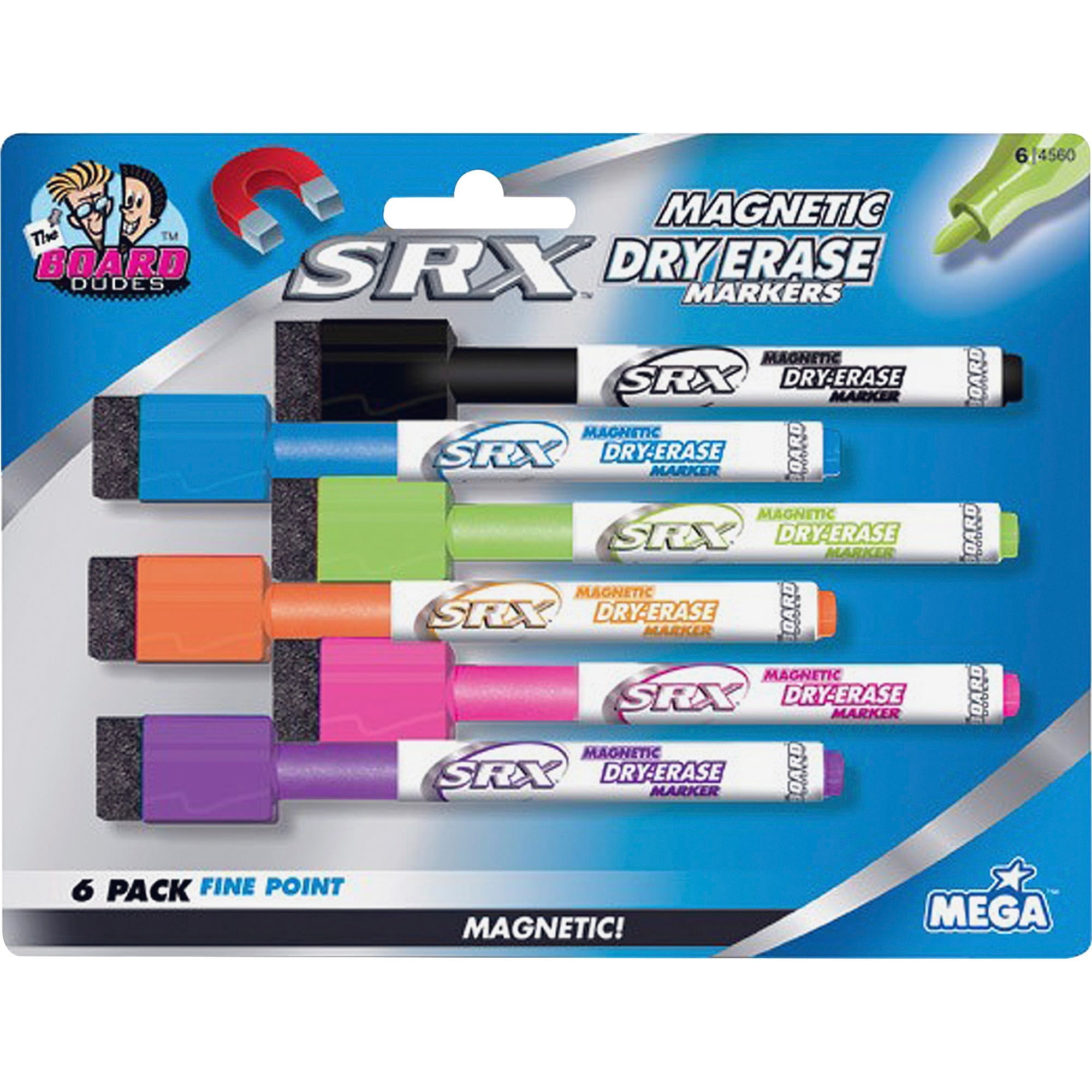 Mega Brands The Board Dudes SRX Dry Erase Markers 6Pack