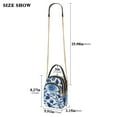 thumbnail image 2 of FORMRS Crossbody Bag for Women Quilted Travel Shoulder Cell Phone Purse with Chain Strap Handbag, Blue Floral Pattern, 2 of 7