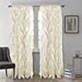 thumbnail image 3 of Diamond Home 2pc Cascade Shabby Chic Sheer Ruffled Curtain Panel (Beige, 95" L Panel Pair), 3 of 3
