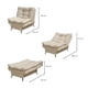 thumbnail image 5 of Sillón Individual Moderno Ocasional Reclinable 3 posiciones NORVAL  estructura de madera patas metálicas tela de Lino, 5 of 8