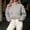 Gray, variant on Zip Up Womens Jacket Fall Anorak Long Sleeve Cropped Coats for Women with Pocket Casual Loose Cargo Plain Outerwear Blue M