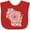 Red, variant on Inktastic Wisconsin Silhouette Mandala Boys or Girls Baby Bib