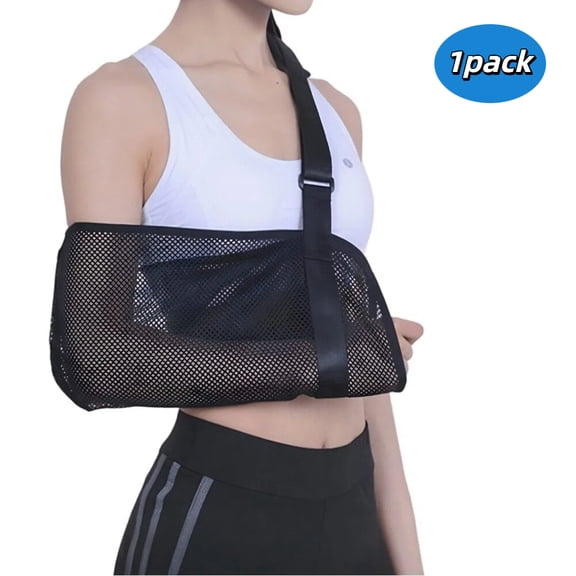 RYLZX Mesh Arm Shoulder Sling - Medical Shoulder Immobilizer for Shower - Adjustable Arm Brace for Torn Rotator Cuff Injury - Right Left Arm for Men Women - Shower Sling for Elbow, Wrist