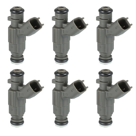 Fuel Injector No.XW4E-9F593-A5B Fuel Injection Nozzle for JAGUAR S-Type  2000-2007 3.0L 6 Pcs Gray